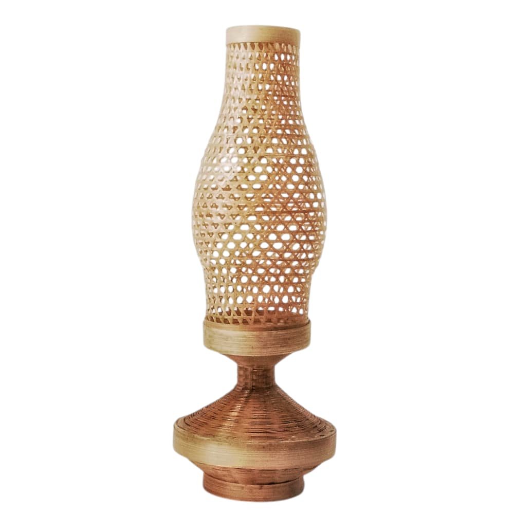 Cane Art Bamboo Lantern Table Lamp for Home Decor – Functional & Eco-Friendly Lighting Solution thumbnail 1